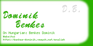 dominik benkes business card